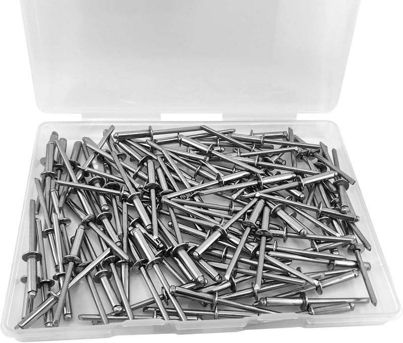 ALLCLEAN 100 Pcs 5/32"x5/8" Stainless Steel Blind Pro Rivets,4 x 16mm Pop Rivets,Stainless Steel Grip and Stainless Steel Mandrel - Image 5